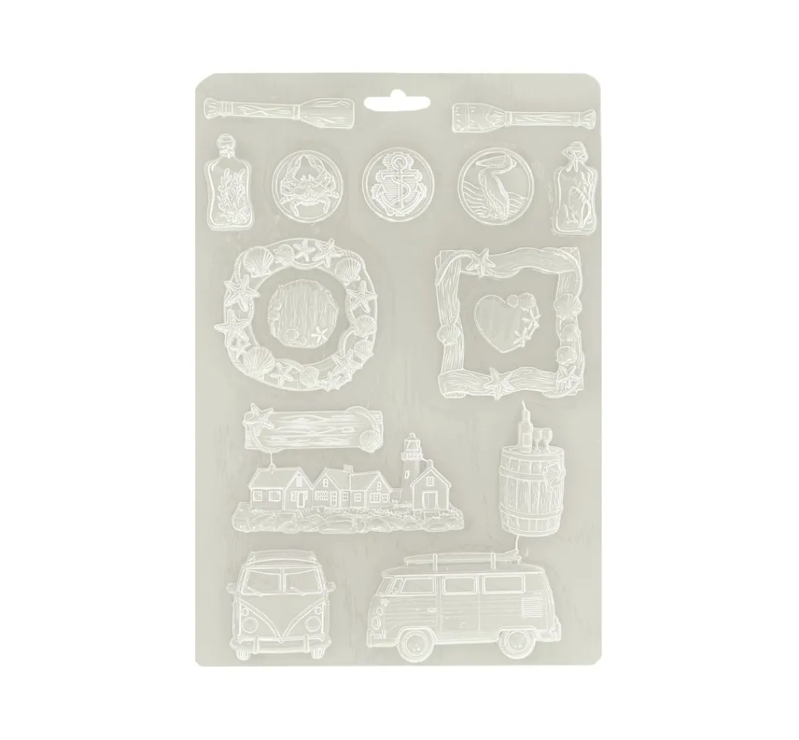 Online Stamperia Soft Modellierform A4 "Silent Sea"