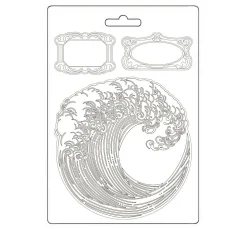 Discount Stamperia Soft Modellierform A5 "Silent Sea - Wave"