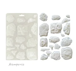 New Stamperia Soft Modellierform A5 "Silent Sea - Fossils"