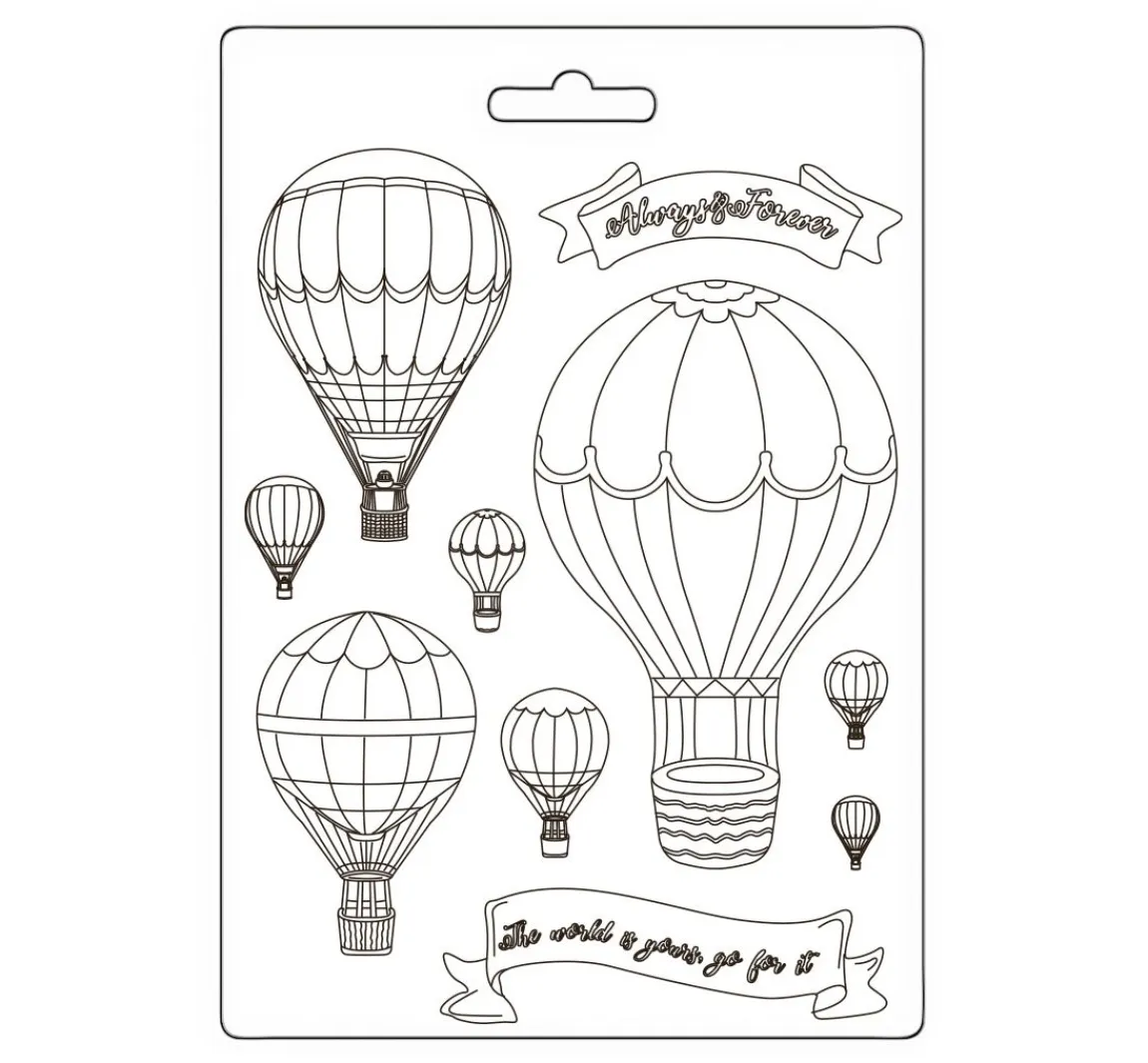 Stamperia Soft Modellierform A5 "Timeless - Balloons"