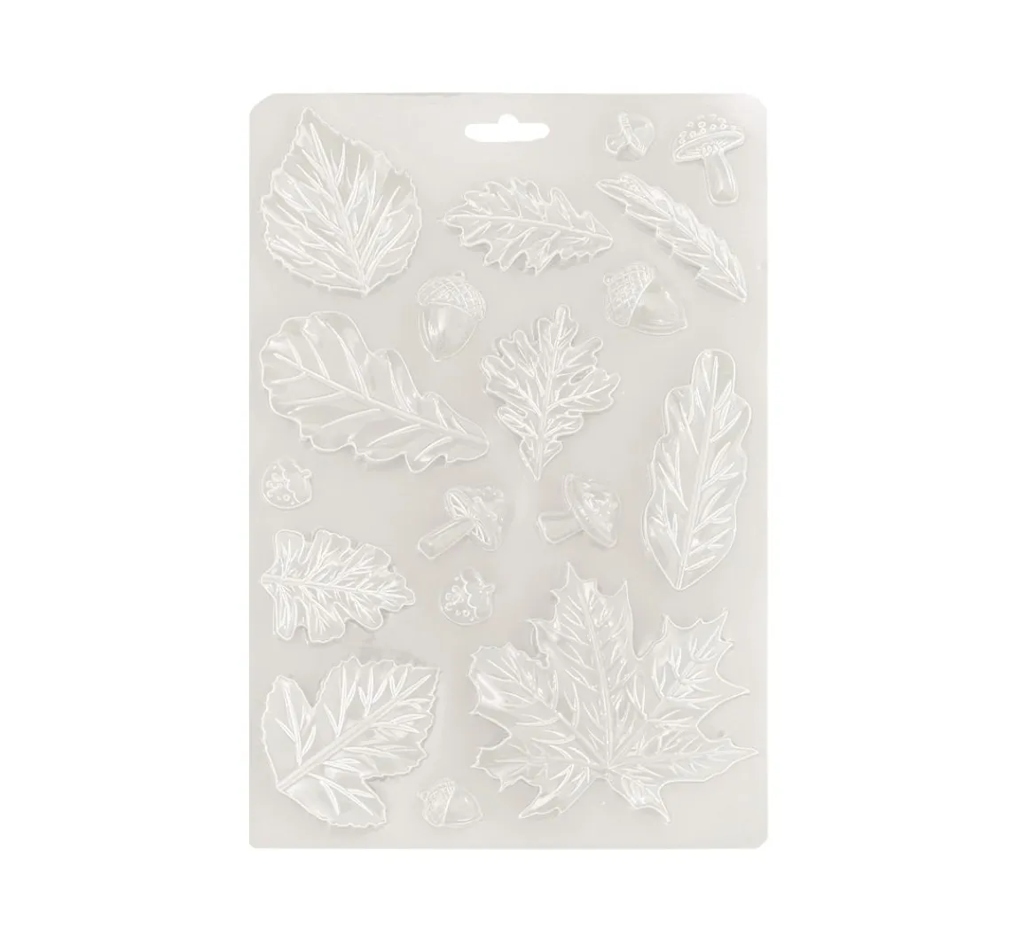 Discount Stamperia Soft Modellierform A5 "Whispering Woods - Leaves"