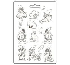 Hot Stamperia Soft Modellierform "Hidden Grove - Gnome"