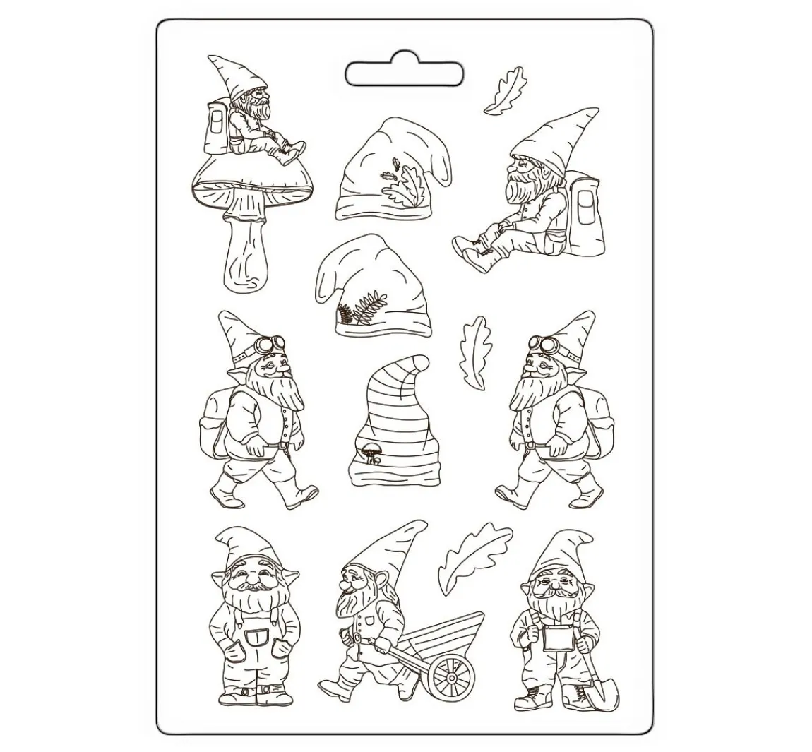 Hot Stamperia Soft Modellierform "Hidden Grove - Gnome"