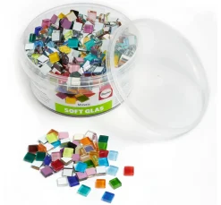 Discount Rayher Softglas-Mosaiksteine, "Bunter Mix", 500 g
