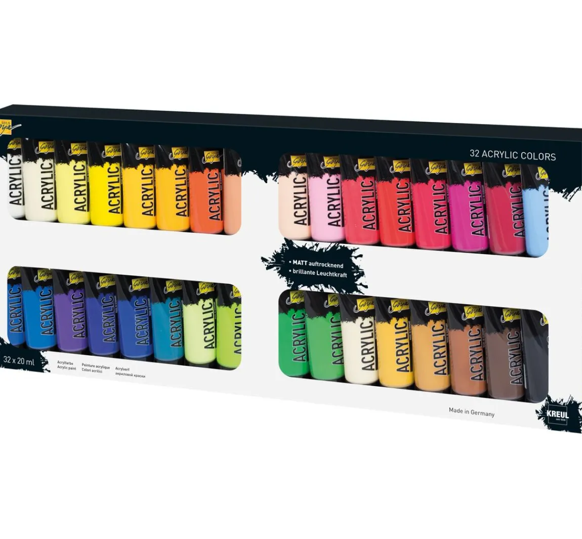New Kreul Künstler Solo Goya Acrylic 20 ml, 32er-Set