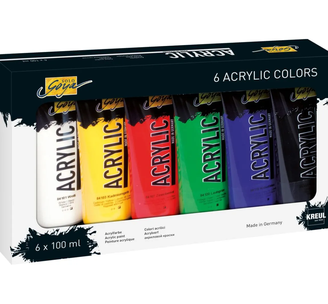 Online Kreul Künstler Solo Goya Acrylic Basic, 6er Set Acrylfarbe