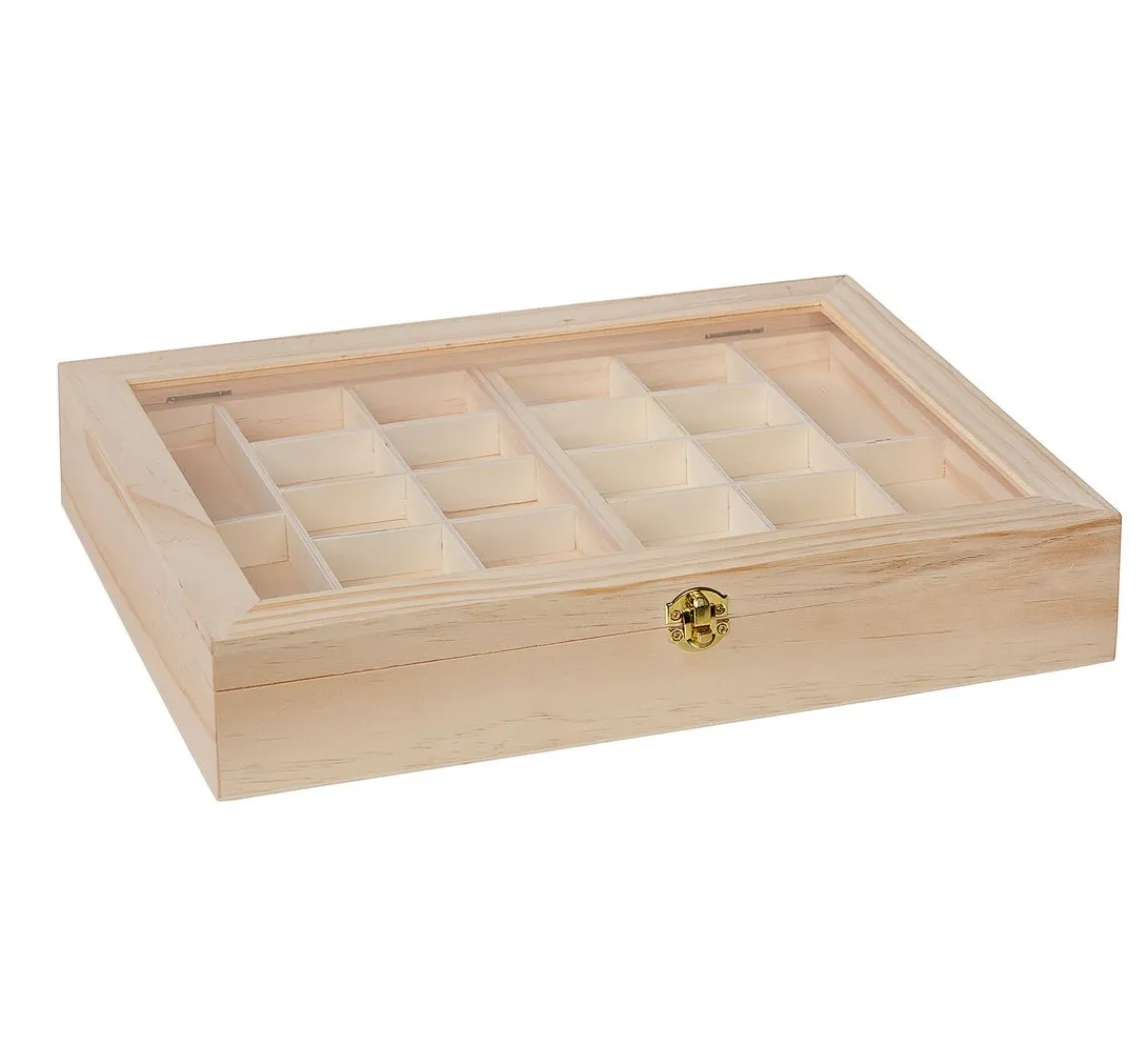 Best GLOREX Sortier- Schmuckkasten, Kiefernholz