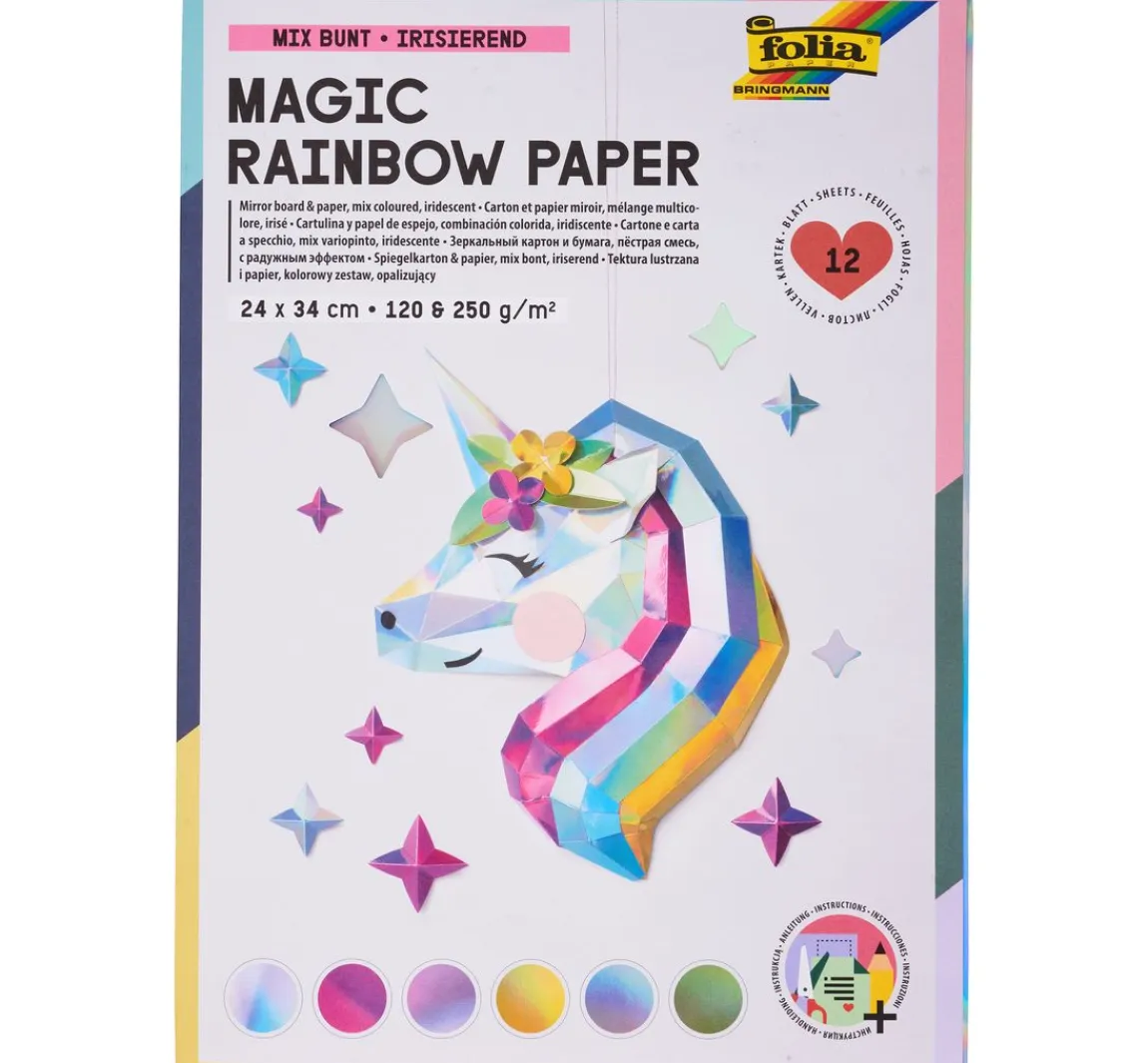 Outlet folia Spiegelkarton und Spiegelpapier-Mix "Rainbow"