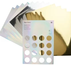 Rico Design Spiegelkarton-Block Gold/Silber