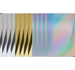 Rico Design Spiegelkarton-Block Gold/Silber