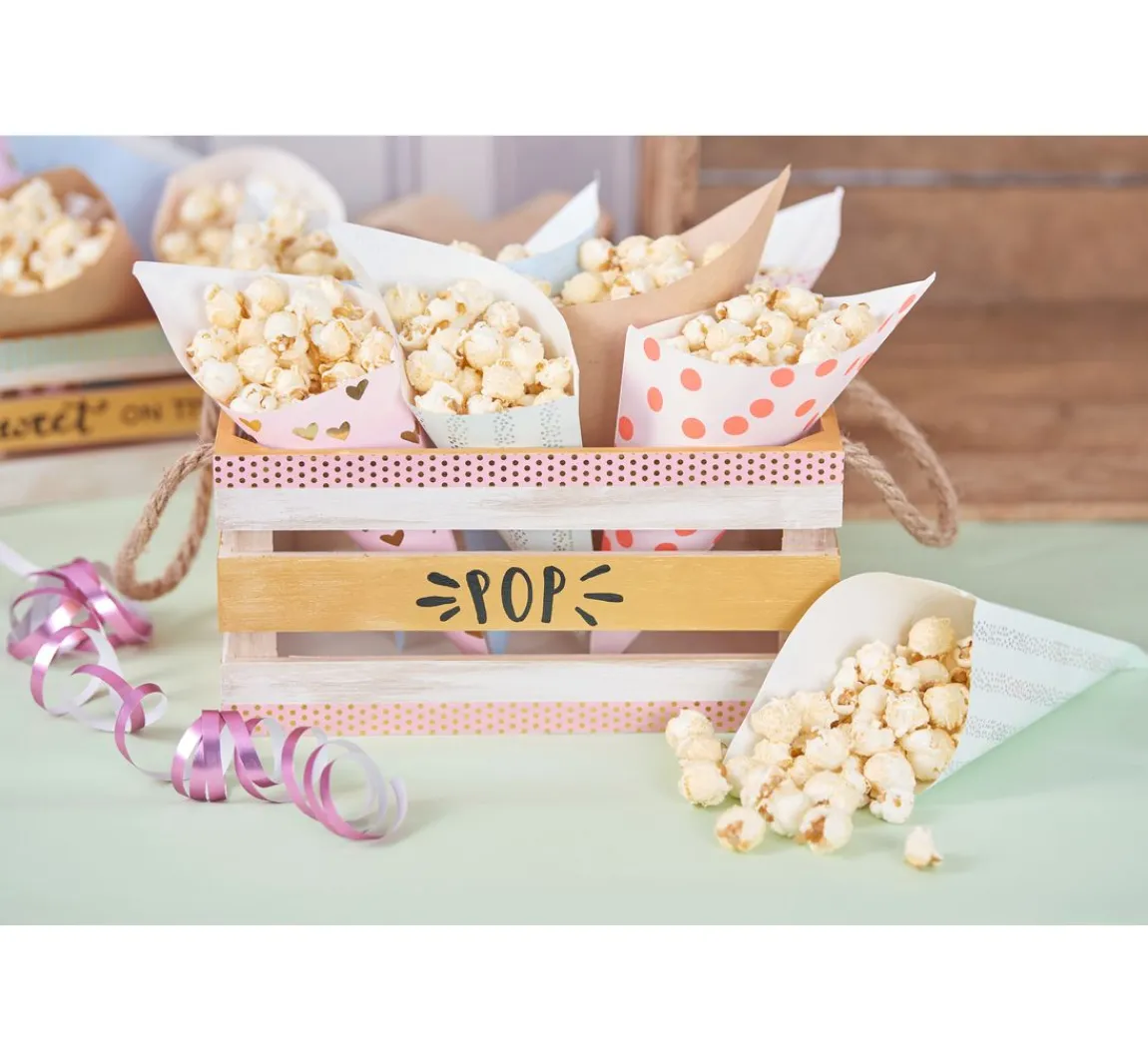 Online Rico Design Spitztüten "Pastell Hot Foil", 15er-Set