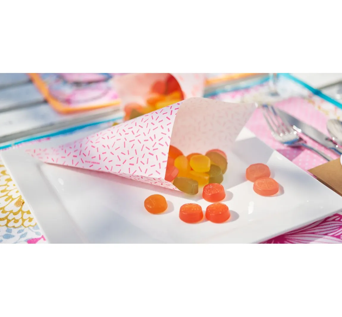 Online Rico Design Spitztüten "Pastell Hot Foil", 15er-Set