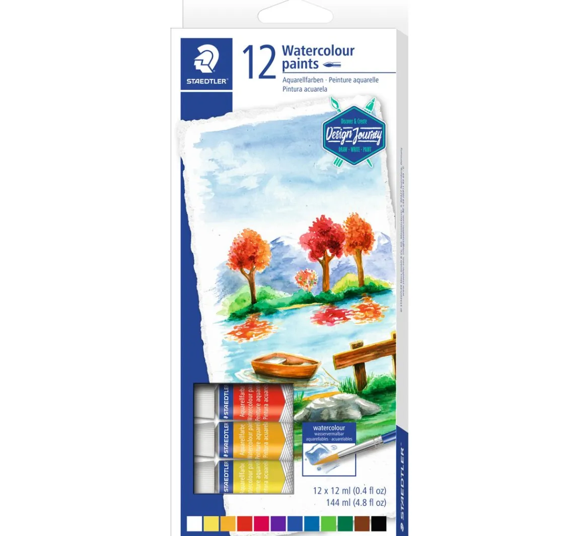 Hot STAEDTLER Aquarellfarben-Set, 12 Tuben