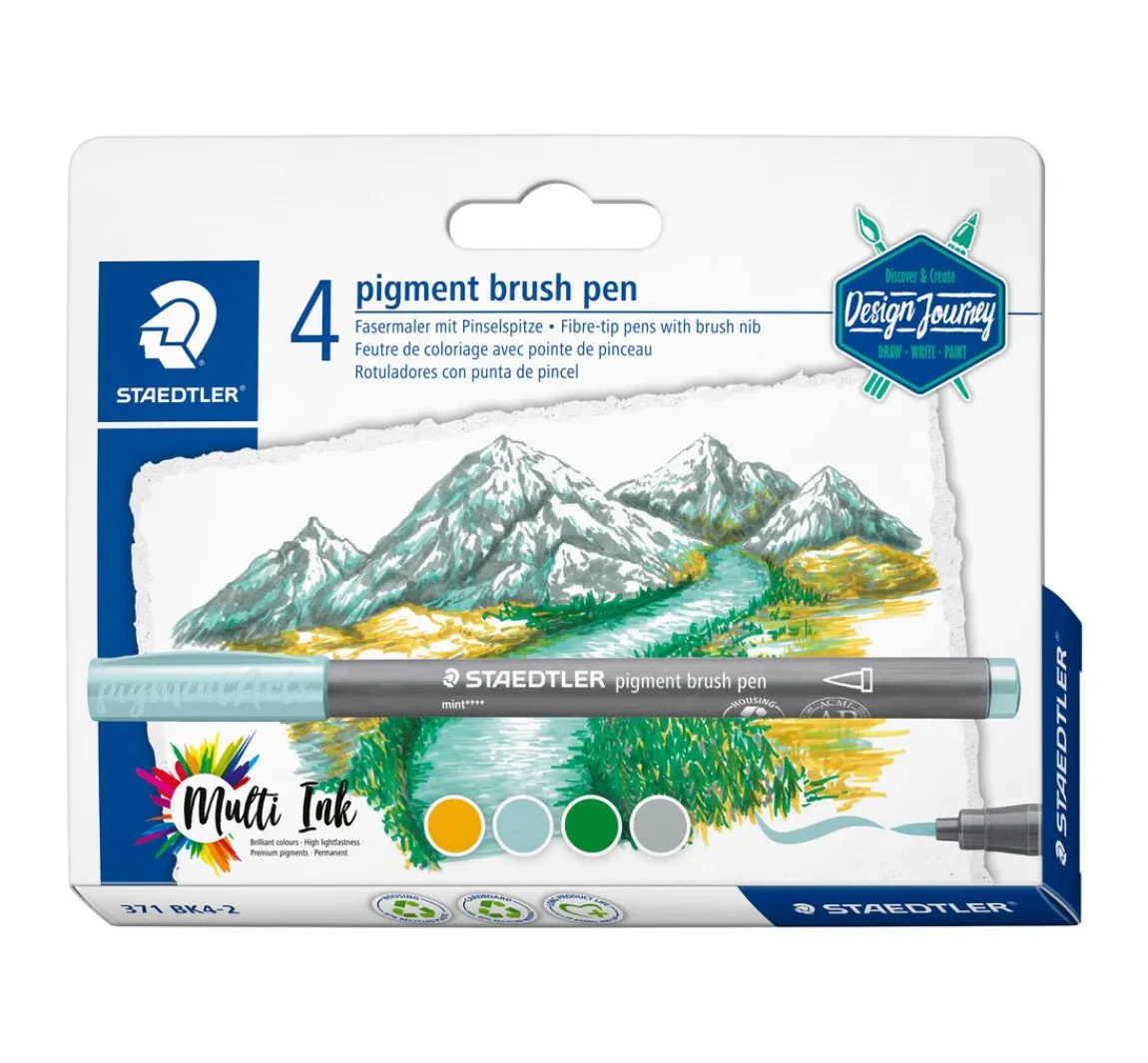Hot STAEDTLER Brush Pens, 4er-Set
