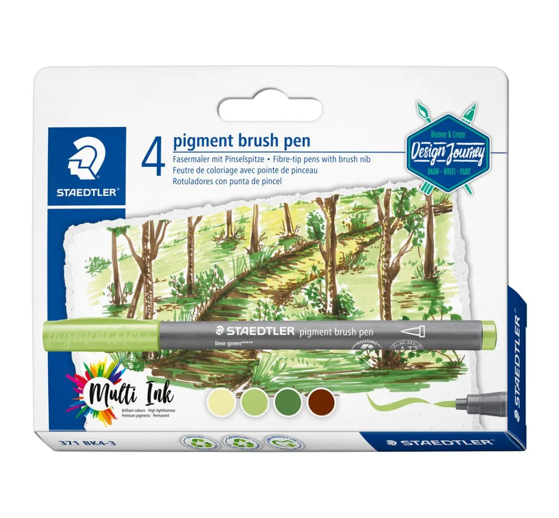 Hot STAEDTLER Brush Pens, 4er-Set