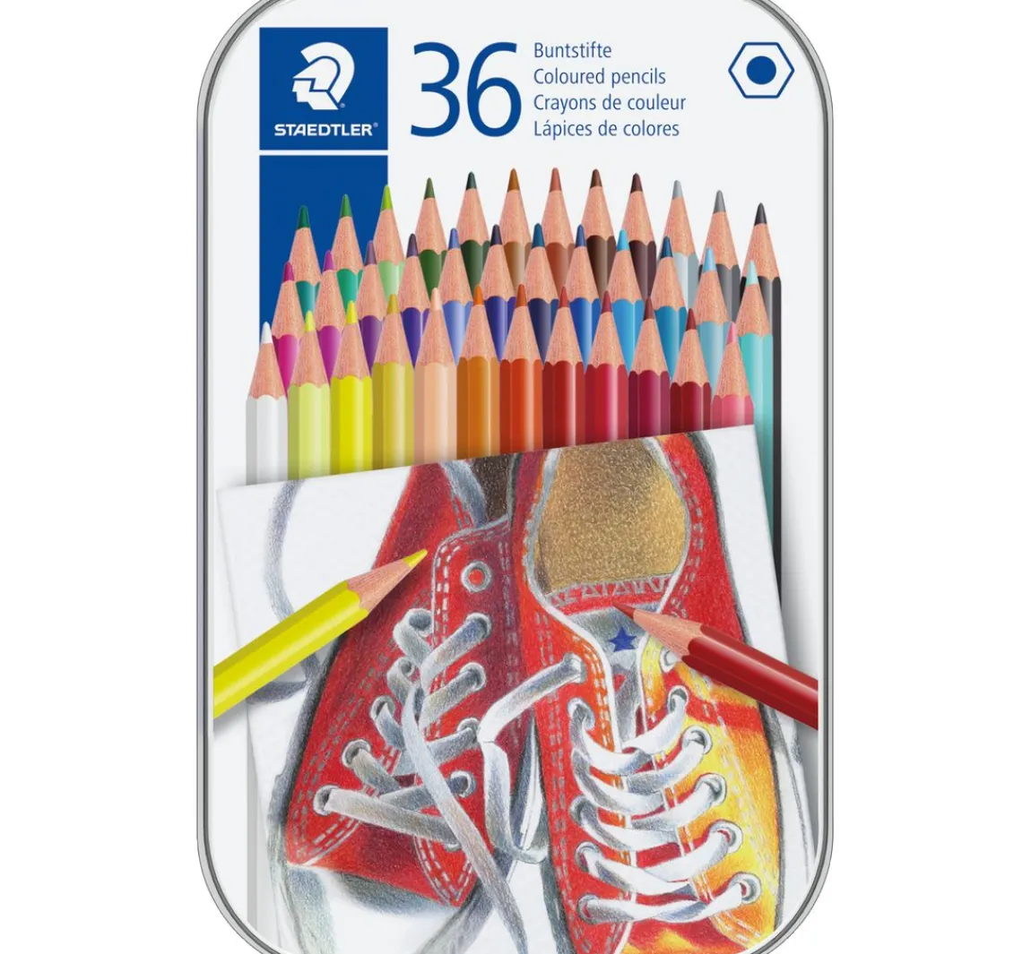 Discount STAEDTLER Buntstift in Metallbox, 36 St.