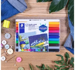 Best STAEDTLER Doppelfasermaler Textil, 12 St.
