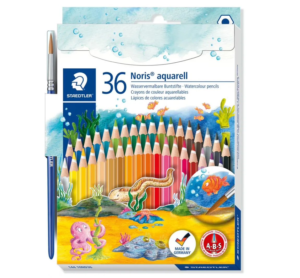 Hot STAEDTLER Noris Aquarell-Buntstifte, 36er Set