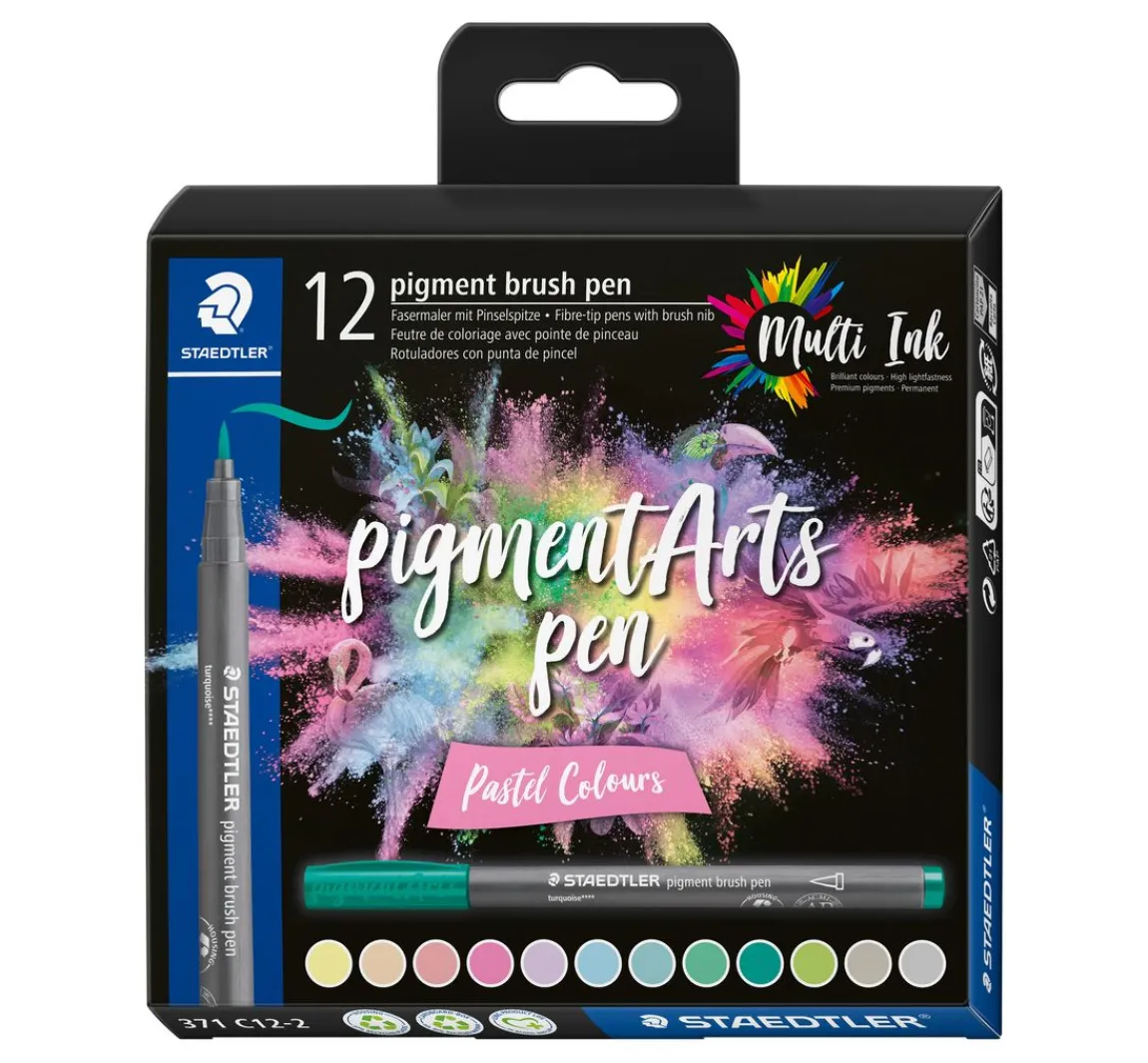 Online STAEDTLER Pigment brush pen, 12er-Set