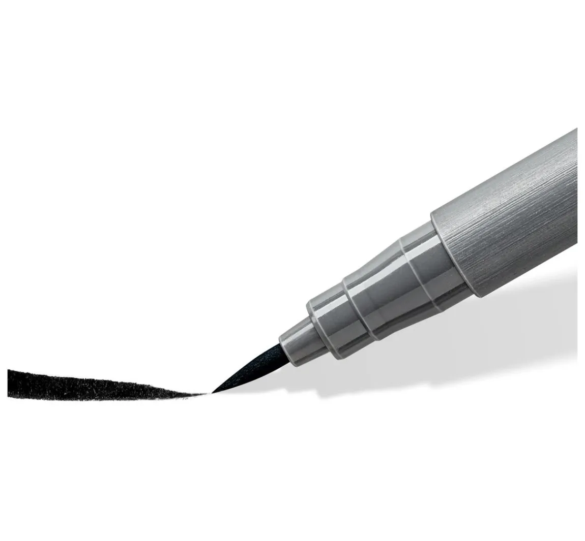Hot STAEDTLER Pigment soft brush pen "Greys", 6er-Set