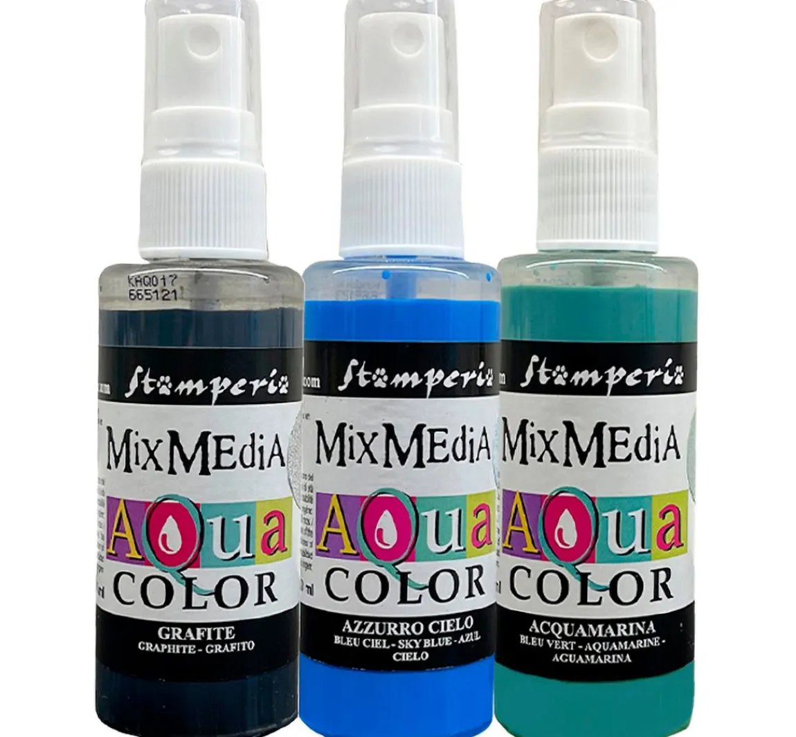 Outlet Stamperia Aquacolor "Art of Travelling", 3er-Set
