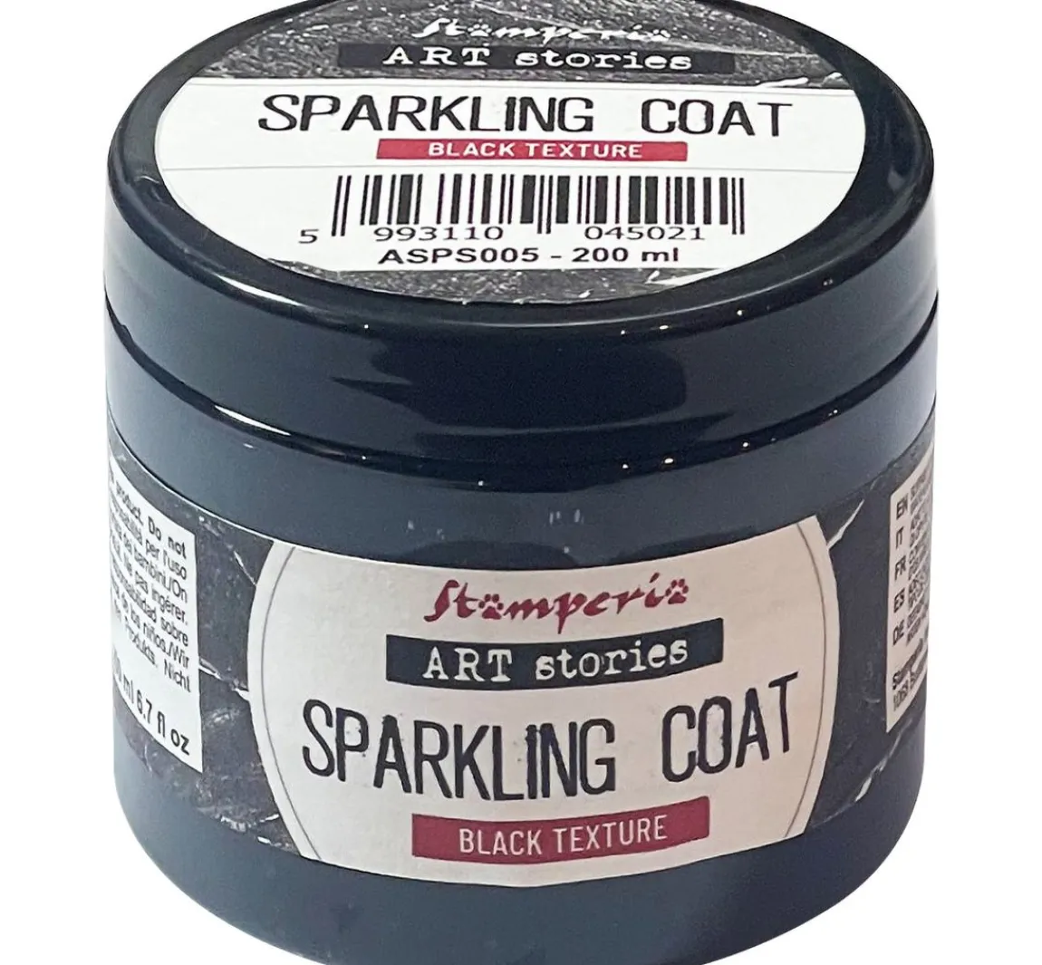 Outlet Stamperia Black Sparkling Coat