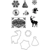 Discount FINDit Stanzformen- und Stempel-Set „Happy Holidays“
