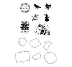 Best FINDit Stanzformen- und Stempel-Set "Merry Christmas"