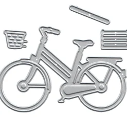 Clearance FINDit Stanzschablone "Fahrrad mit Korb"