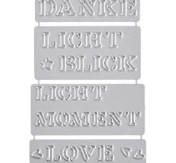 New FarbTon Papier Stanzschablone "Schriftdekore" für Marinas Licht