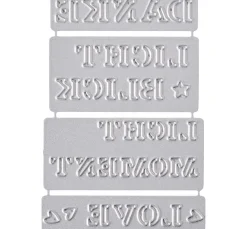 New FarbTon Papier Stanzschablone "Schriftdekore" für Marinas Licht