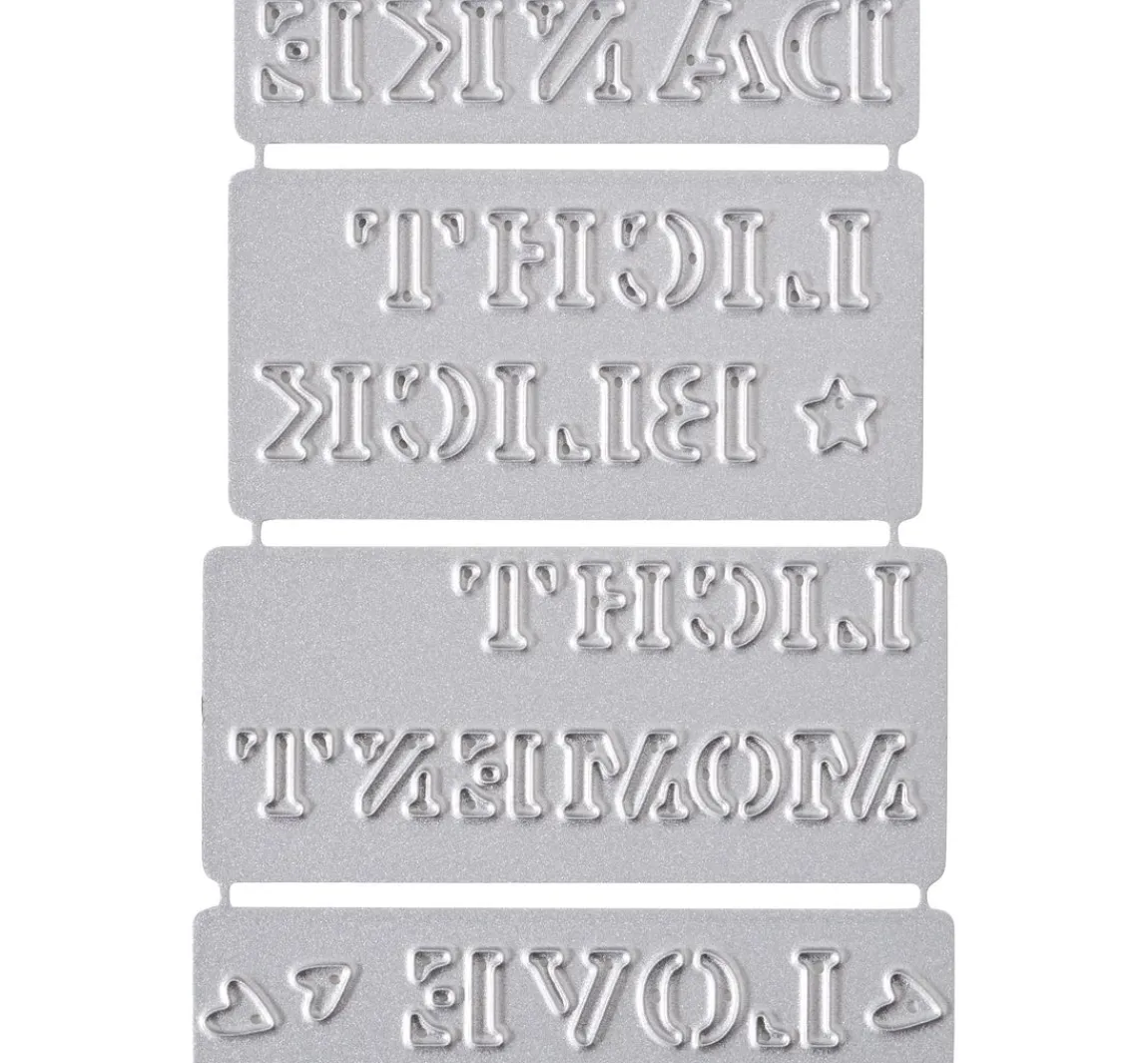 New FarbTon Papier Stanzschablone "Schriftdekore" für Marinas Licht