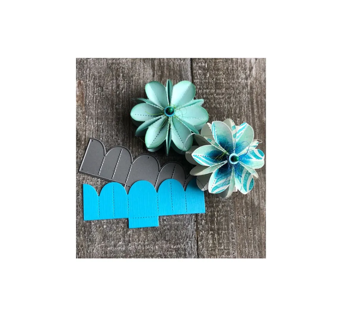 Clearance FarbTon Papier Stanzschablone-Faltblumen "S"