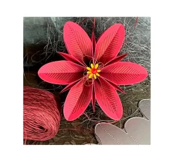 Hot FarbTon Papier Stanzschablone-Faltblumen "L"
