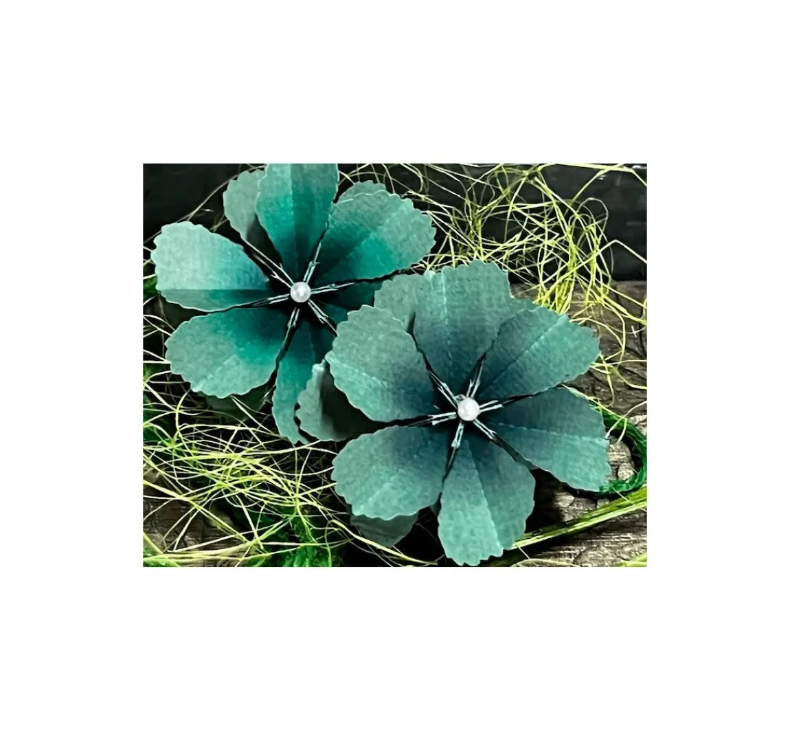 Hot FarbTon Papier Stanzschablonen-Faltblume "Malva"