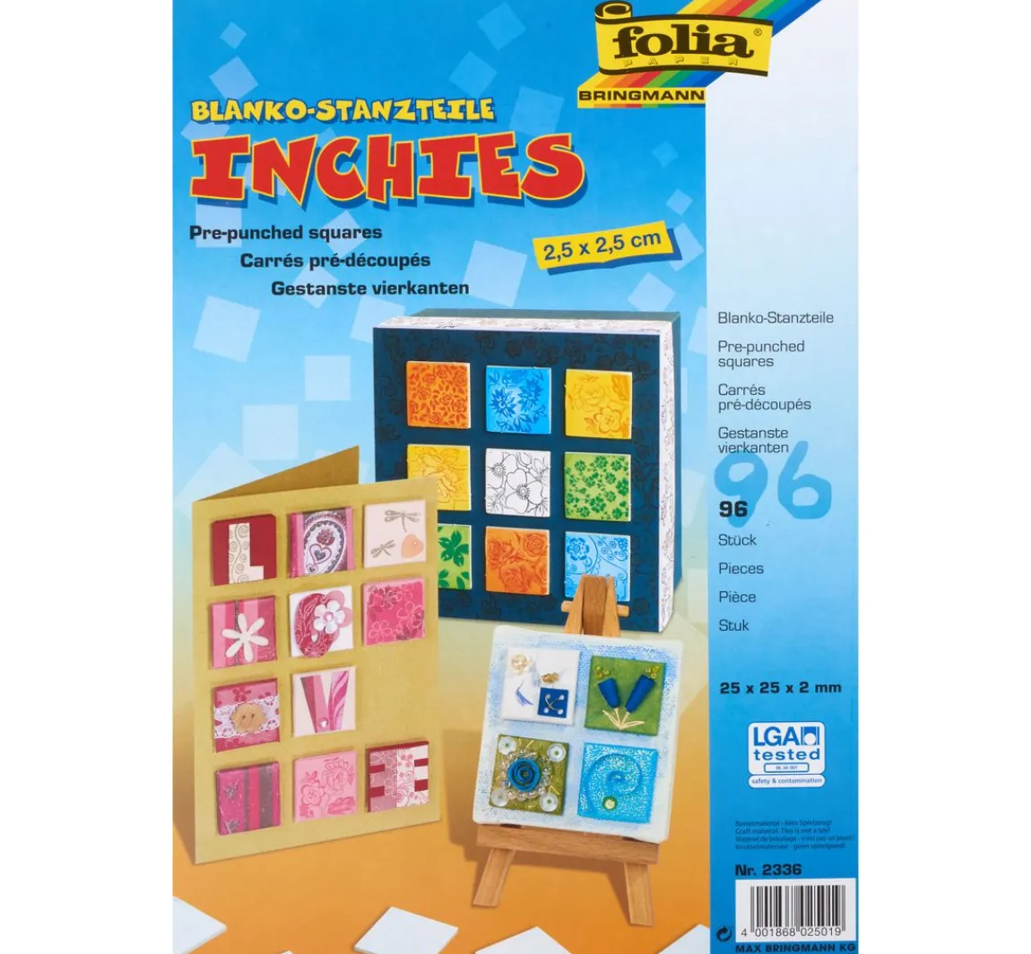 Clearance folia Stanzteile "Inchies", 96 Stück