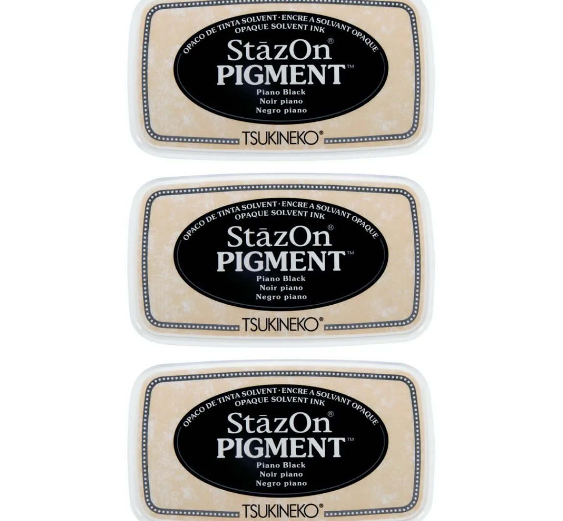 Outlet Rayher StazOn Pigment Stempelkissen Schwarz, 3er Set