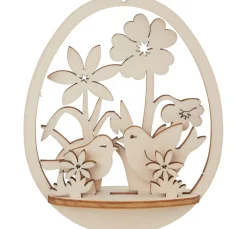 Online ohne Marke Steckmotiv Anhänger Ei "Vögel und Blumen"