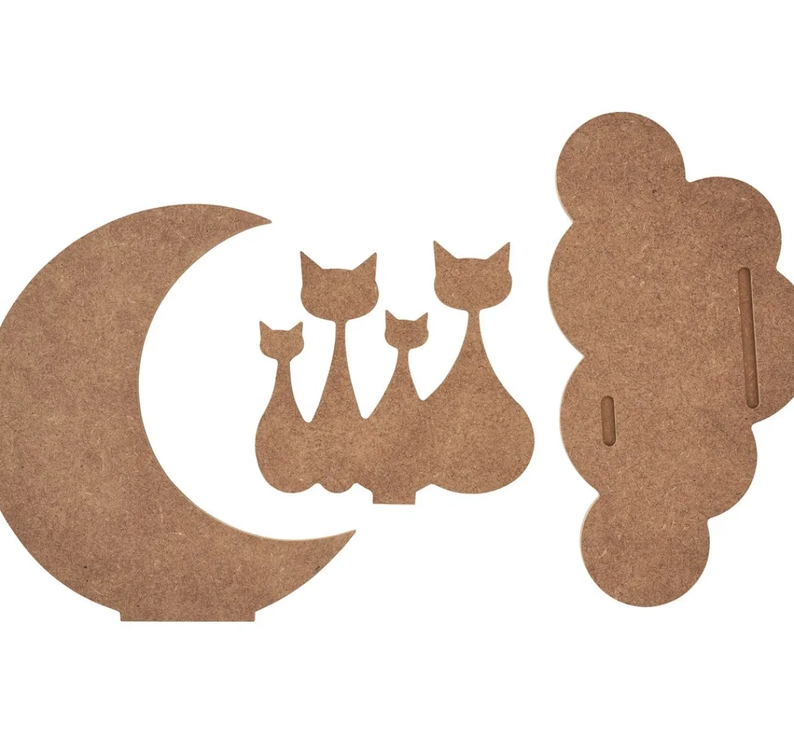 Hot Gomille Steckmotiv "Katzen im Mond"