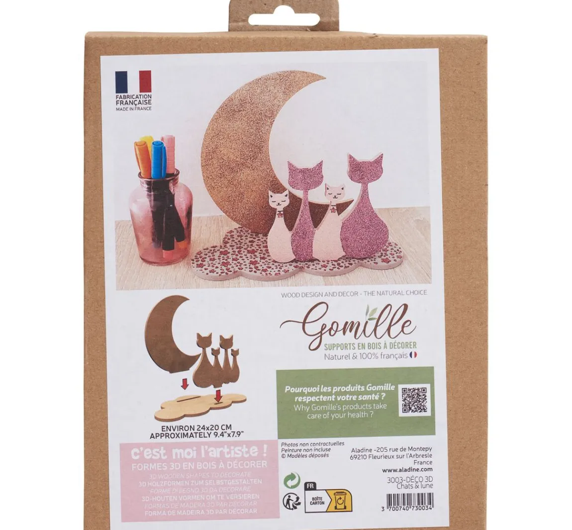 Hot Gomille Steckmotiv "Katzen im Mond"