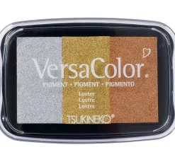 Online Tsukineko Stempelkissen Versacolor, 3 Farben sortiert, Gold