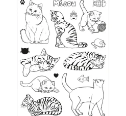 Hot Aladine Stempel-Set "Katzen"
