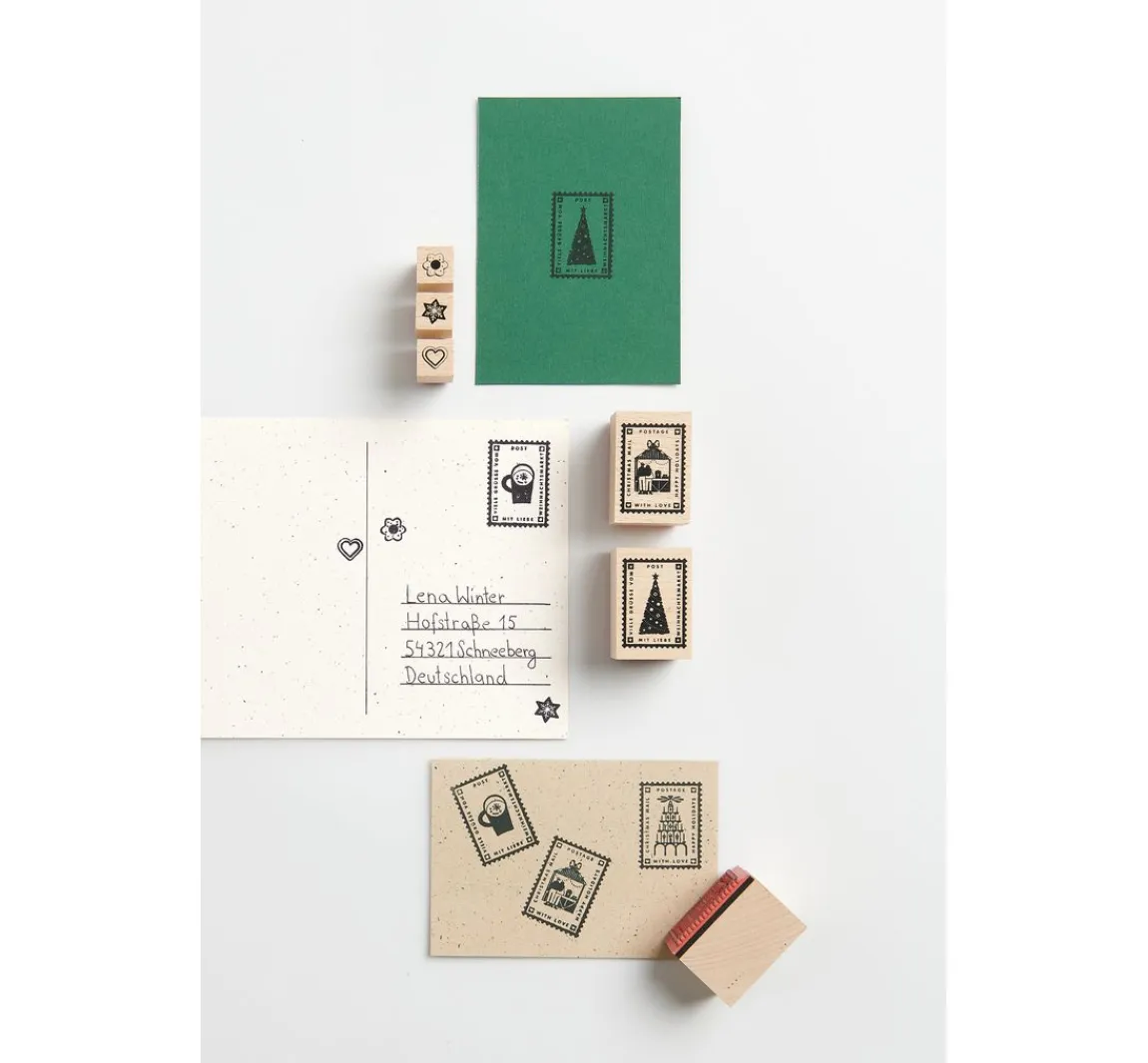 Outlet Rico Design Stempel-Set "Weihnachtspost"