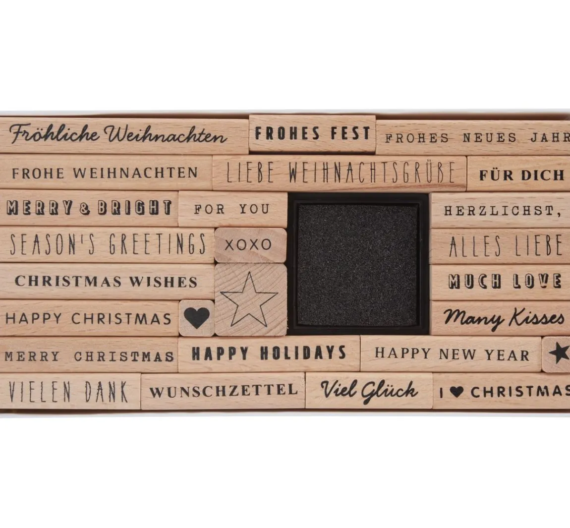 Outlet Rico Design Stempel-Set XL "Liebe Weihnachtsgrüße"