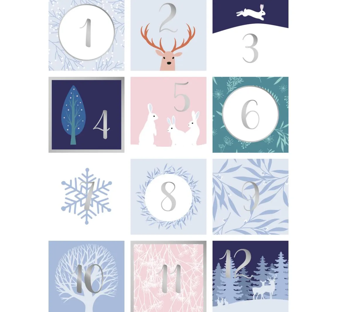 Clearance Artemio Sticker Adventszahlen "Winterzauber"