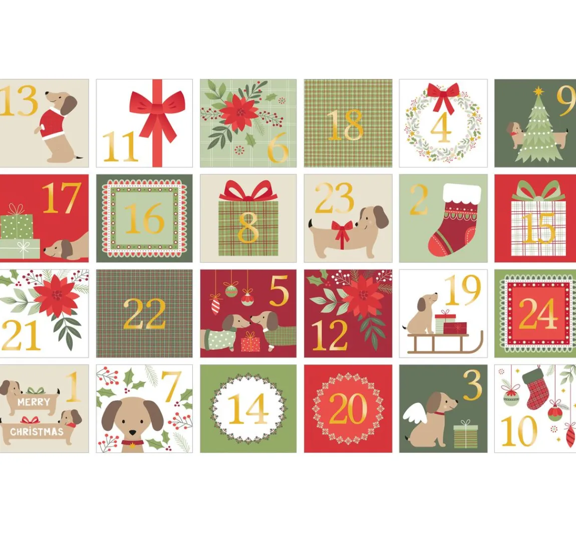 Outlet Artemio Sticker Adventszahlen "Woofy Christmas"