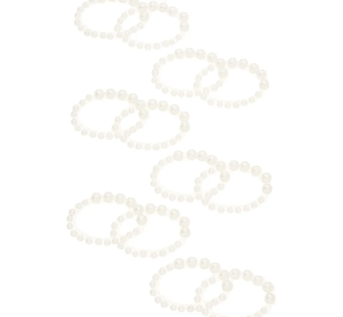 Outlet Rico Design Sticker "Doppelringe", Perle, 6 Stück