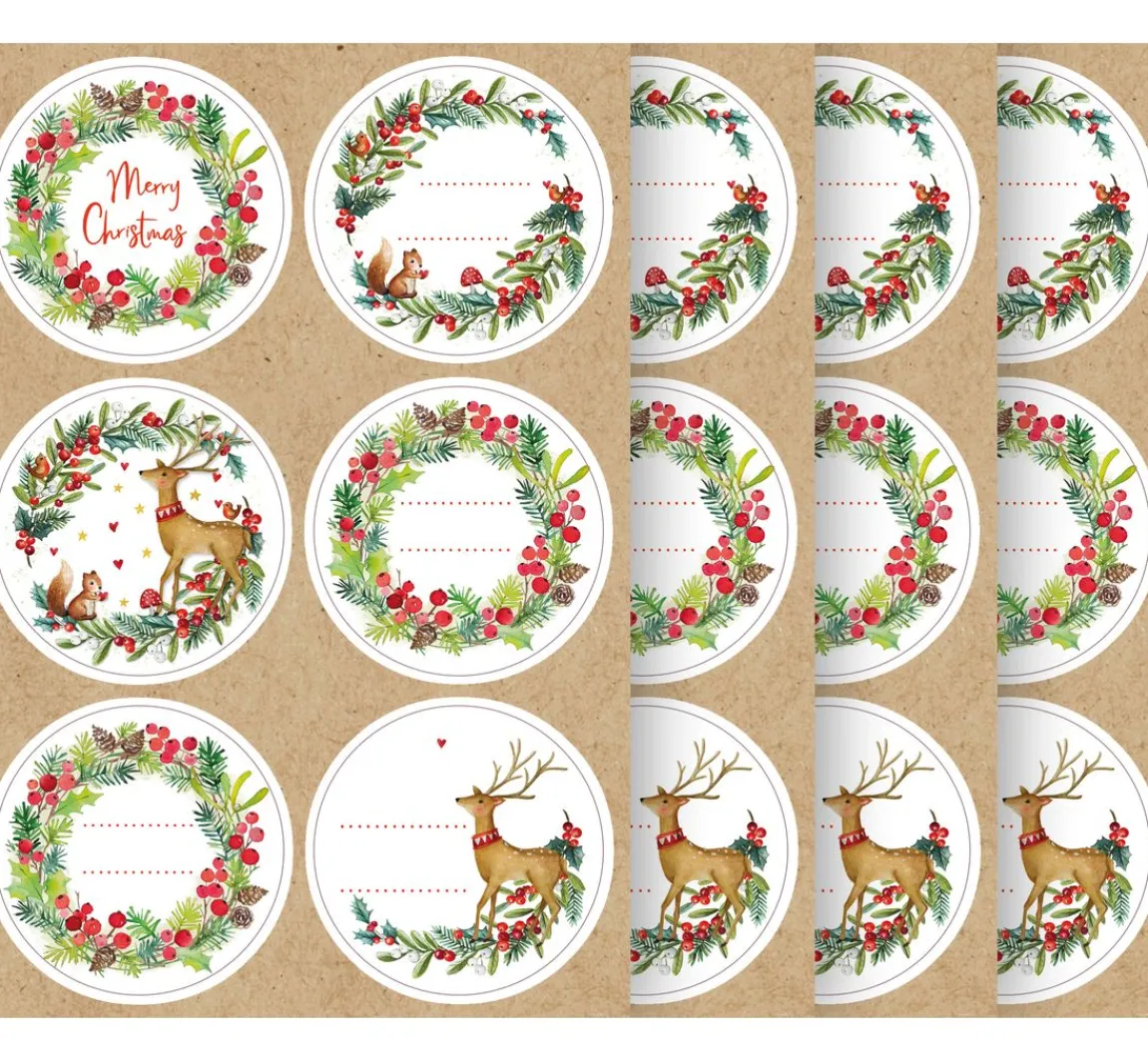 Clearance Braun+Company Sticker "Natural Christmas"