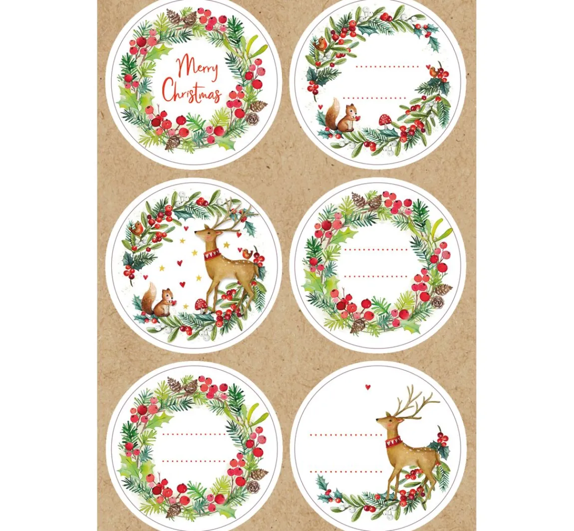 Clearance Braun+Company Sticker "Natural Christmas"
