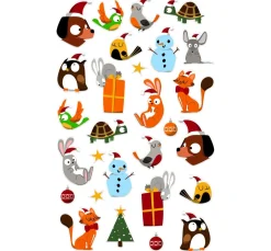 Online maildor Sticker "Weihnachtstiere"